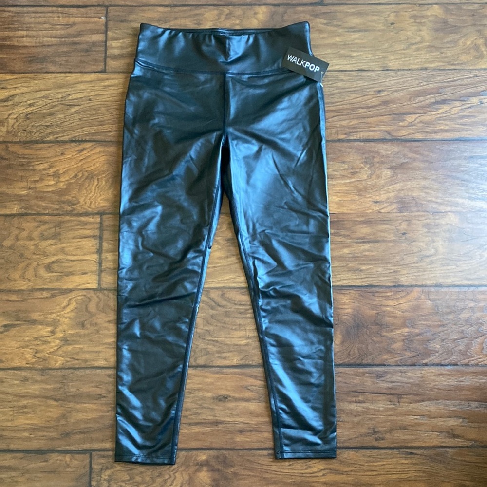 Faux Leather leggings black Walk Pop Size L Large